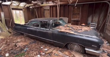 В заброшенном имении обнаружили роскошное американское авто 60-х (видео)
