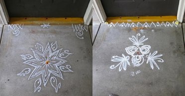 Сусідка здивувала всіх: таємничі квіткові візерунки біля дверей виявилися стародавнім мистецтвом