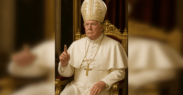 В сутані на троні: Трамп опублікував свій портрет в образі Папи Римського (фото)