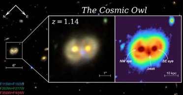 Величезні "очі" дивляться з космосу: виявлено зіткнення найрідкісніших галактик (фото)