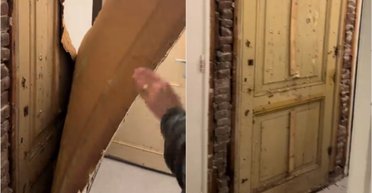 Пара нашла таинственную дверь за стеной и была шокирована тем, что ждало внутри (видео)