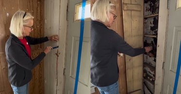 Женщина нашла тайную дверь и раскрыла 80-летний секрет дома (видео)