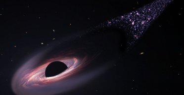 Уперше виявлено величезну чорну діру, що тікає з галактики: швидкість 3,6 млн км/год (фото)