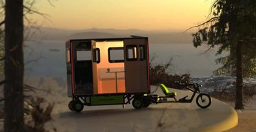 В США скрестили электровелосипед и дом на колесах (фото)