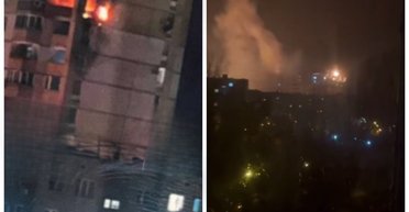 Российский Волгоград под массированной атакой дронов: ПВО "отработала" по жилому дому (фото, видео)