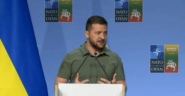 "Путіна треба спустити з неба на землю": Зеленський назвав пріоритети у допомозі від НАТО (відео)