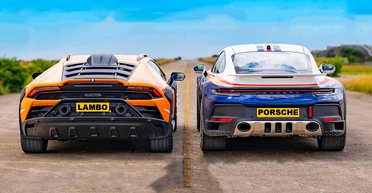 Позашляхові суперкари Lamborghini та Porsche порівняли в заїзді по прямій (відео)