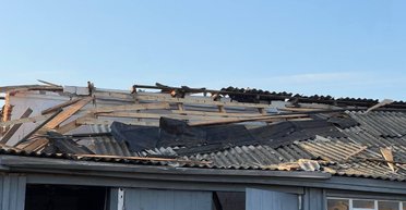 Сбитый над Гомелем российский беспилотник привел к пожару в здании, — МЧС РБ (фото)