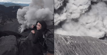 "Могло вбити миттєво": туристка ризикнула життям, сходячи на діючий вулкан (відео)