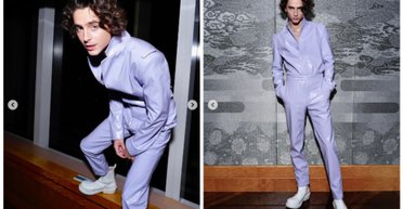 Тімоті Шаламе з'явився в яскравому шкіряному костюмі на прем'єрі фільму "Вонка"