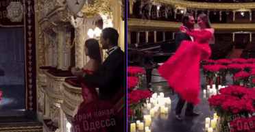 "Війна вже скінчилась?": чоловік орендував театр в Одесі заради дівчини та нарвався на хейт (відео)