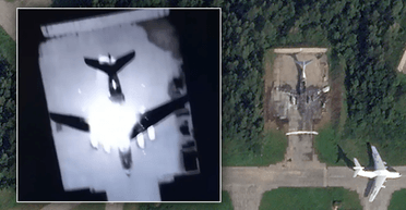 "Мы работаем из России": момент удара по Ил-76 в Пскове попал на спутниковые снимки