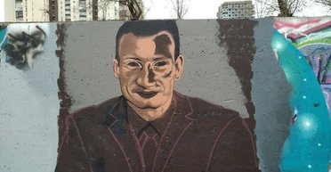 Ненадолго заменил Ермака: в одном из киевских парков появился мурал Виталия Кличко (фото)