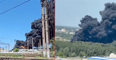 У РФ помітили "чорний стовп диму": влада відмовчується, але там є пороховий завод (відео)