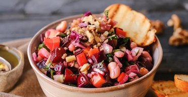 Салат с фасолью без мяса: рецепт вкусного постного салата