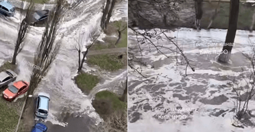 Повторний потоп у Києві: столична вулиця знову пішла під воду (відео)