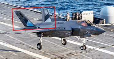 В армии США показали истребитель F-35 с загадочным зеркальным покрытием на хвосте (фото)