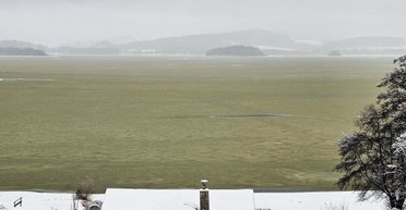 Зловещее знамение: замерзшее озеро в Чехии неожиданно стало зеленым — виноват токсичный захватчик