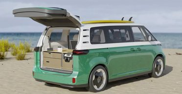 Электромобиль Volkswagen превратили в яркий автодом в ретростиле (фото)