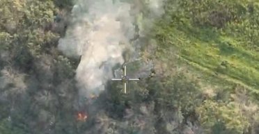 Аеророзвідка тероборони допомогла артилерії ЗСУ знищити склад боєкомплекту (відео)