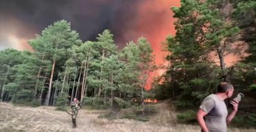 На Херсонщині лісові пожежі випалюють позиції РФ: яку техніку втратили окупанти (відео)