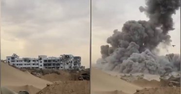 Спустя 2 дня после захвата: ЦАХАЛ подорвал парламент ХАМАС в Секторе Газа, — СМИ (видео)