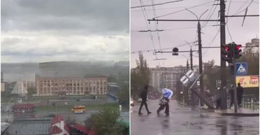 Україну накрила потужна негода: вітром зриває дахи, на дівчину ледь не впав шифер (фото, відео)