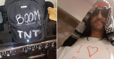 Жартівник прийшов на стадіон в костюмі терориста: тепер йому світить 2 роки в'язниці (фото)