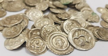 В Польше собака вырыла огромную коллекцию средневековых монет (фото)