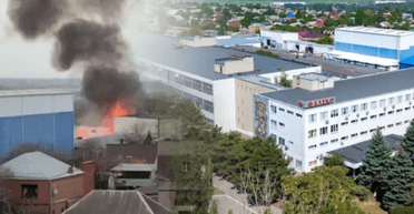 В России горит завод вблизи Ростова (видео)