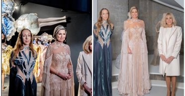 Королева Максима замилувала ніжним образом на виставці в Парижі