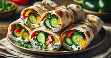 Закусочні рулетики з лаваша з крем-сиром і овочами: швидкий рецепт