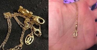 "Сміттєвий дайвінг": чоловік знайшов намисто Cartier із 18-каратного золота на звалищі (фото)