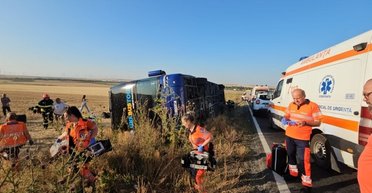 В Румынии перевернулся автобус с 55 украинцами, среди них были дети