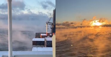 Когда кипит океан: украинский работник судна показал невероятное явление природы (видео)