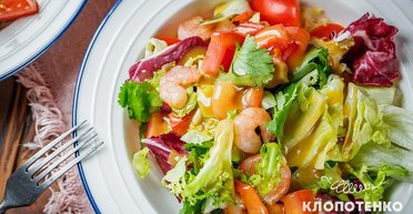 Рецепт салату з креветками та авокадо