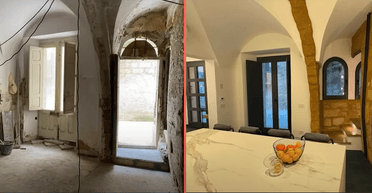 Женщина купила заброшенный дом на Сицилии за евро и превратила его в роскошный дом (видео)