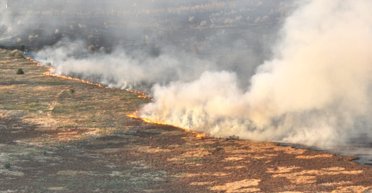 Ракетный удар по Николаевщине: спасатели всю ночь тушили пожар на поле площадью 30 га (видео)