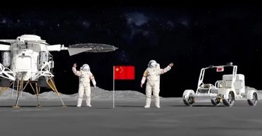 Китай показав, яким чином планує висадити своїх астронавтів на Місяць (відео)