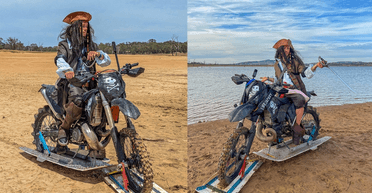 Байкер із ліжка та скотчу створив мотоцикл, який їздить по воді (відео)