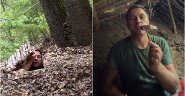 "За аренду не плачу": украинец выкопал дом под землей в лесу, как он там живет (фото)