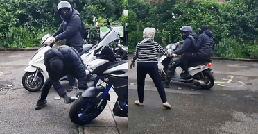 Дві бабусі змогли зупинити грабіжників, які націлилися на мотоцикл (фото)