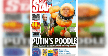 "Пудель Путіна": Daily Star створив карикатурну обкладинку з Трампом