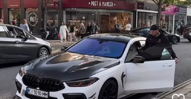 Звездный украинский футболист засветил в Лондоне яркий тюнингованный BMW (видео)