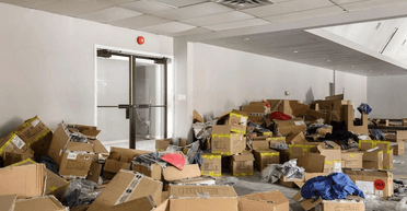 Скандал в США: десятки коробок гуманитарки для Украины оставили в заброшенной церкви (фото, видео)