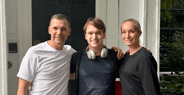 Андрій Шевченко з дружиною навідали старшого сина в США (фото)