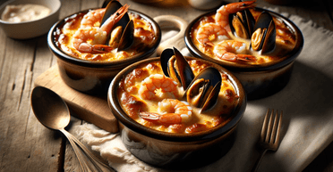 Жульєн із креветками та мідіями: простий рецепт страви з морепродуктів