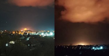 Яркое зарево в небе: на оккупированной Луганщине БпЛА поразили базы ремонта военной техники россиян (фото, видео)