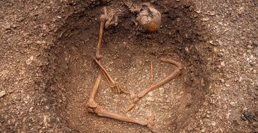 Моторошна серія: у Франції знайдено ще один стародавній скелет, що сидить обличчям на захід (фото)