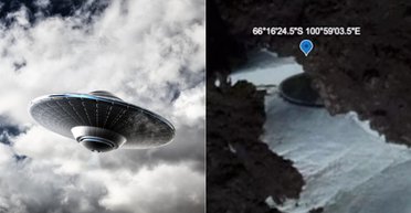 "НЛО в Антарктиді": користувачі Google Maps знайшли "літаючу тарілку" під скелею (фото)